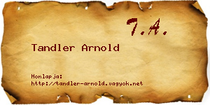 Tandler Arnold névjegykártya